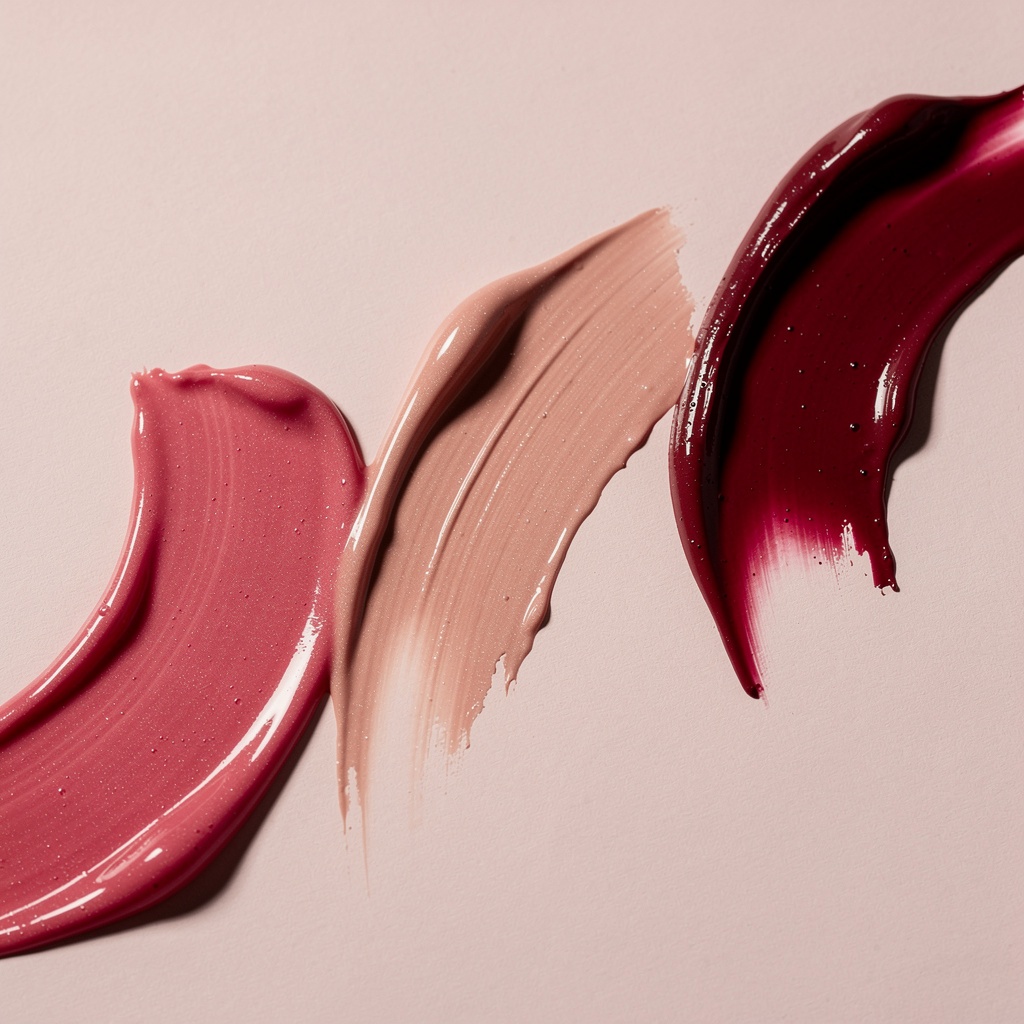 Rose and berry makeup textures